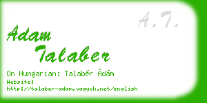 adam talaber business card