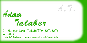 adam talaber business card